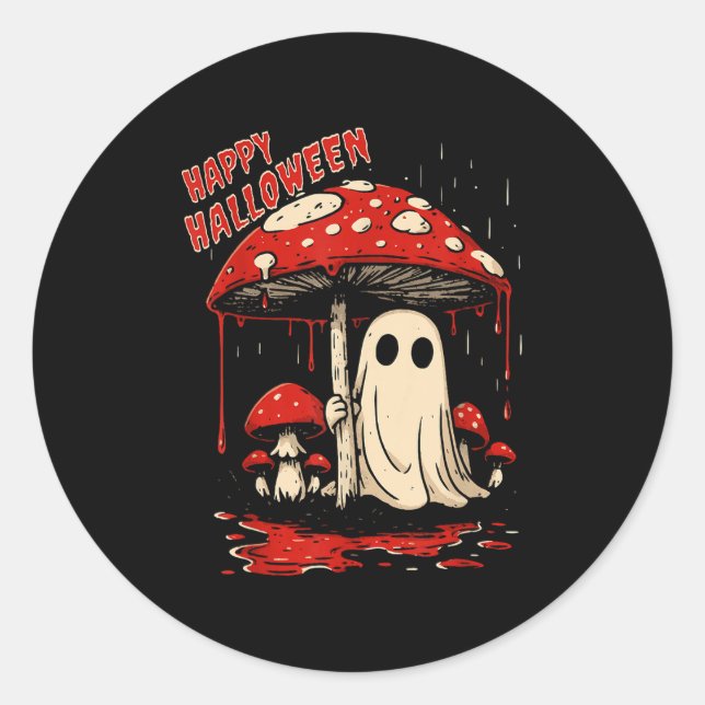 Happy Halloween Ghost  Runder Aufkleber (Vorderseite)