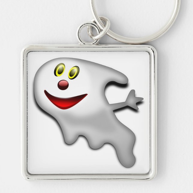 "HAPPY HALLOWEEN" GHOST SCHLÜSSELANHÄNGER (Vorne)