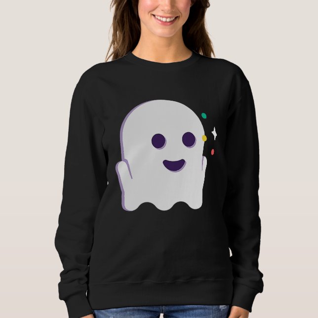 Happy Halloween Ghost Sweatshirt (Vorderseite)