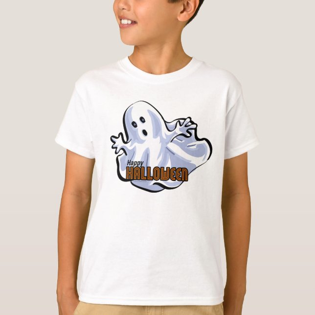 Happy Halloween Ghost T-Shirt (Vorderseite)