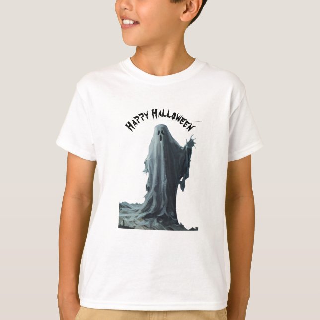 Happy Halloween Ghost T-Shirt (Vorderseite)