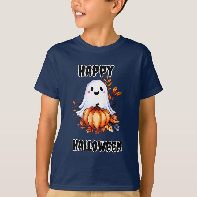 Happy Halloween Ghost T-Shirt (Vorderseite)