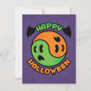 Happy Halloween Ghost Yin-Yang Einladung