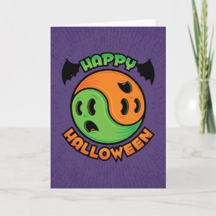 Happy Halloween Ghost Yin-Yang Karte