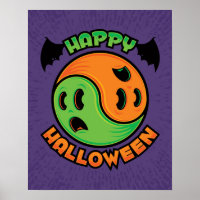 Happy Halloween Ghost Yin-Yang