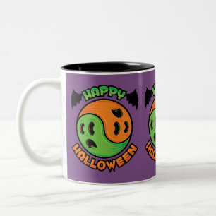 Happy Halloween Ghost Yin-Yang Zweifarbige Tasse