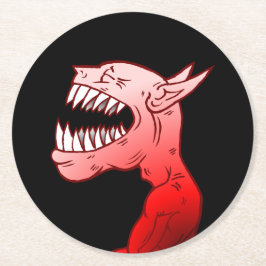 Happy Halloween Ghoul Runder Pappuntersetzer