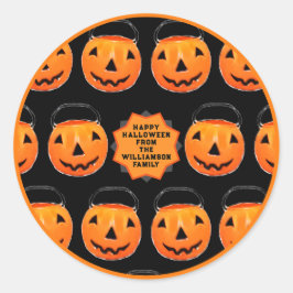 Happy Halloween Gift Tags Runder Aufkleber
