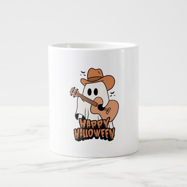 Happy Halloween | Gitarre spielen | 2024 Jumbo-Tasse (Vorderseite)