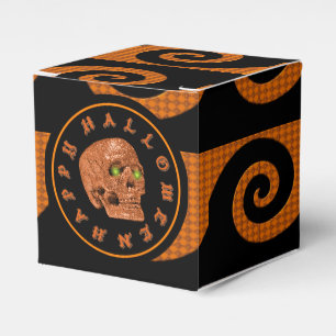 Happy Halloween Glitzer Skull Cube Gefallen Box Geschenkschachtel