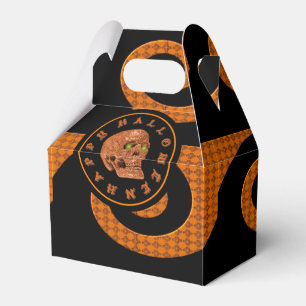 Happy Halloween Glitzer Skull Gable Gvor Box Geschenkschachtel