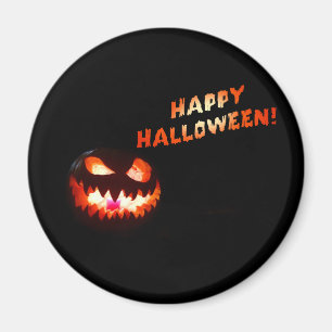 HAPPY HALLOWEEN - Glühender Jack-O-Lantern Magnet