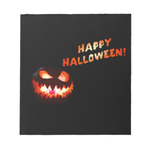 HAPPY HALLOWEEN - Glühender Jack-O-Lantern Notizblock