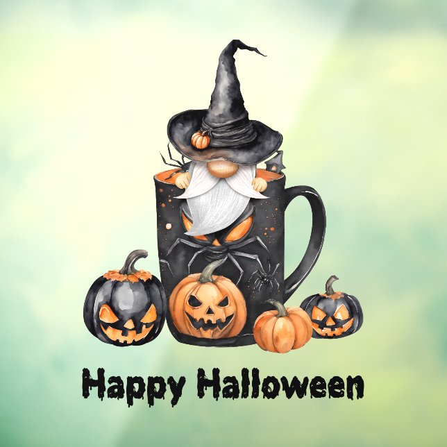 Happy Halloween Gnome Window Cling Fensteraufkleber (Blatt 3)