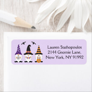 Happy Halloween Gnomes Lila Orange