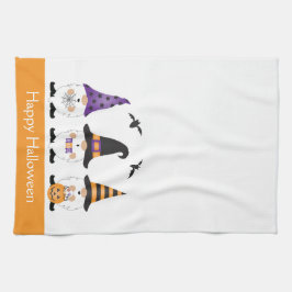 Happy Halloween Gnomes Lila Orange Geschirrtuch