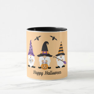 Happy Halloween Gnomes Lila Orange Tasse