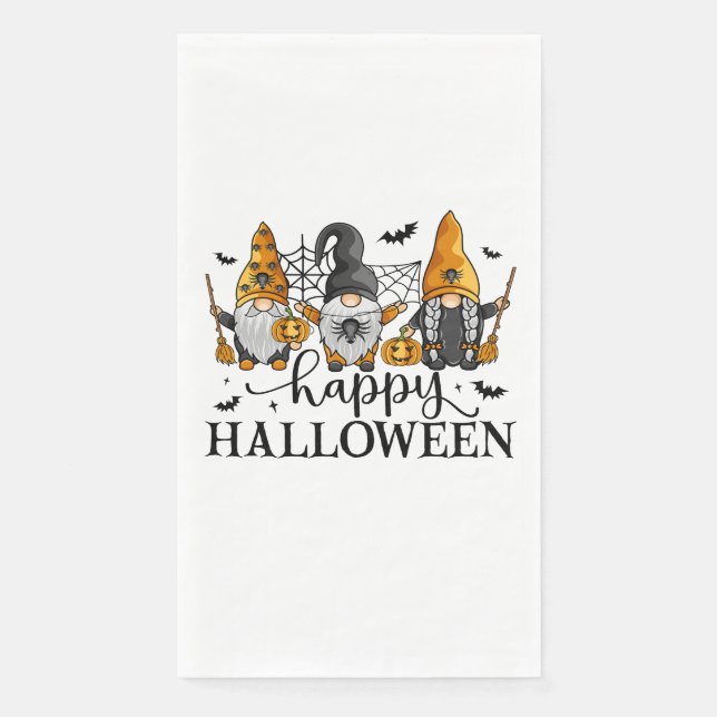 Happy Halloween Gnomes Serviette (Vorderseite)