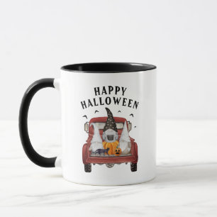 Happy Halloween Gnomes Vintag Truck Tasse