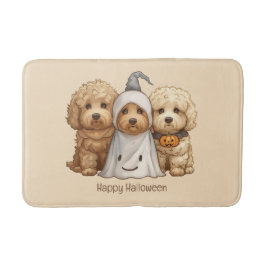 Happy Halloween Goldendoodle Hunde Badematte