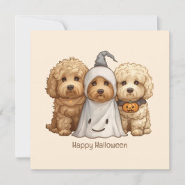 Happy Halloween Goldendoodle Hunde Einladung