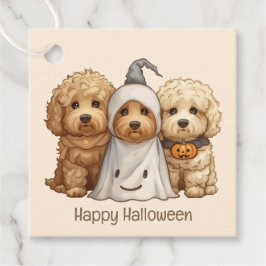 Happy Halloween Goldendoodle Hunde Geschenkanhänger