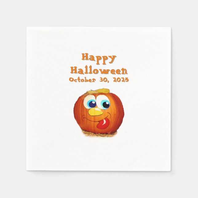 Happy Halloween goofy Jack-O-Lantern Serviette (Vorderseite)