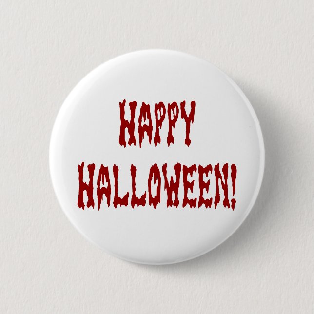 Happy Halloween Gore Text Button (Vorderseite)