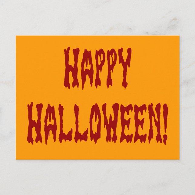 Happy Halloween Gore Text Postkarte (Vorderseite)