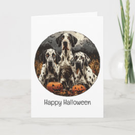 Happy Halloween Great Dane Hund Kürbislaterne Karte