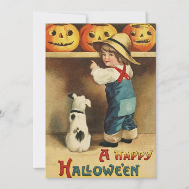 HAPPY HALLOWEEN GREETING DESIGN FEIERTAGSKARTE (Vorderseite)
