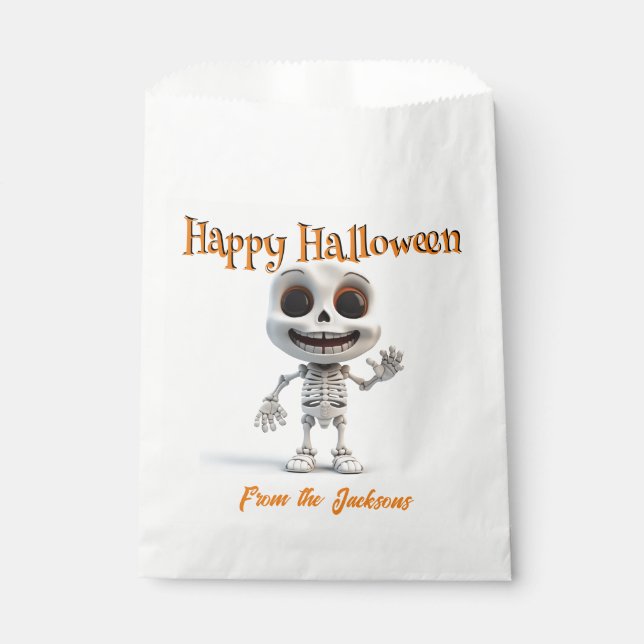 Happy Halloween HAPPY BIG MIT AUGEN SKELETON Geschenktütchen (Vorderseite)