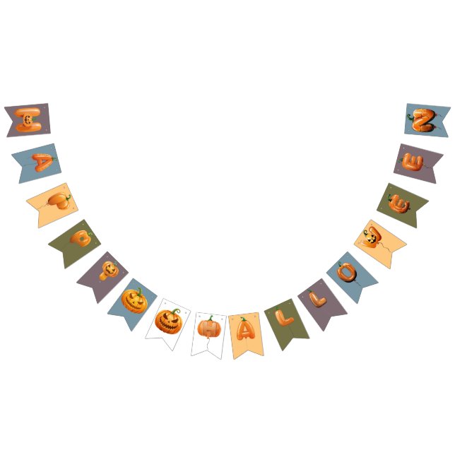 Happy Halloween Happy Halloween Balloon Wimpelkette (Alle)