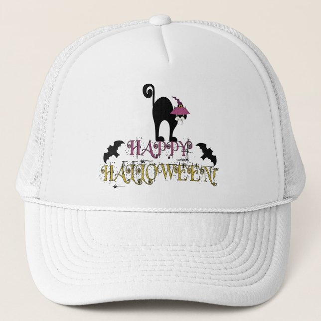 Happy Halloween Hat Truckerkappe (Vorderseite)