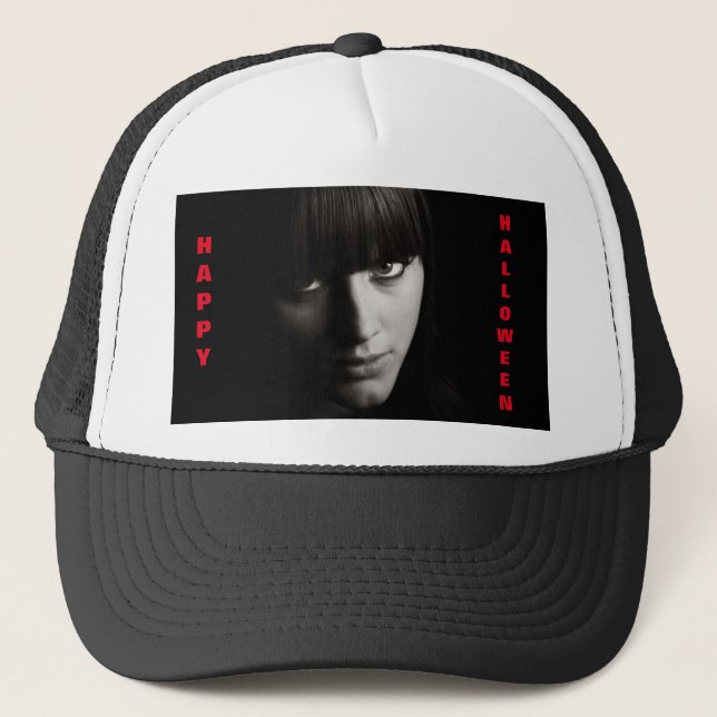 HAPPY HALLOWEEN HAT TRUCKERKAPPE (Vorderseite)