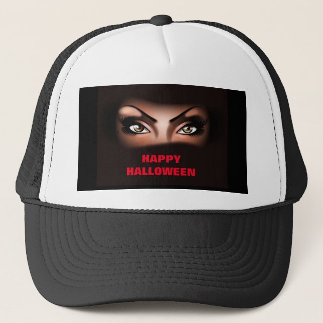 HAPPY HALLOWEEN HAT TRUCKERKAPPE (Vorderseite)