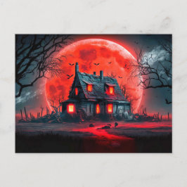 Happy Halloween Haunted House Postkarte