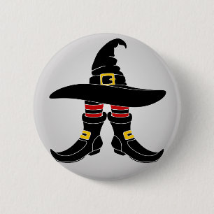 Happy Halloween Hexe Button