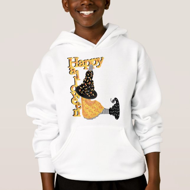 Happy Halloween Hexe Hoodie (Vorderseite)