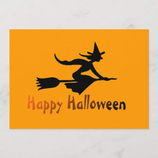 Happy Halloween Hexe Karte