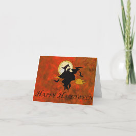 Happy Halloween Hexe Karte
