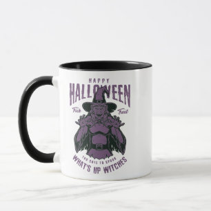 Happy Halloween Hexe Tasse - "Was ist los?"