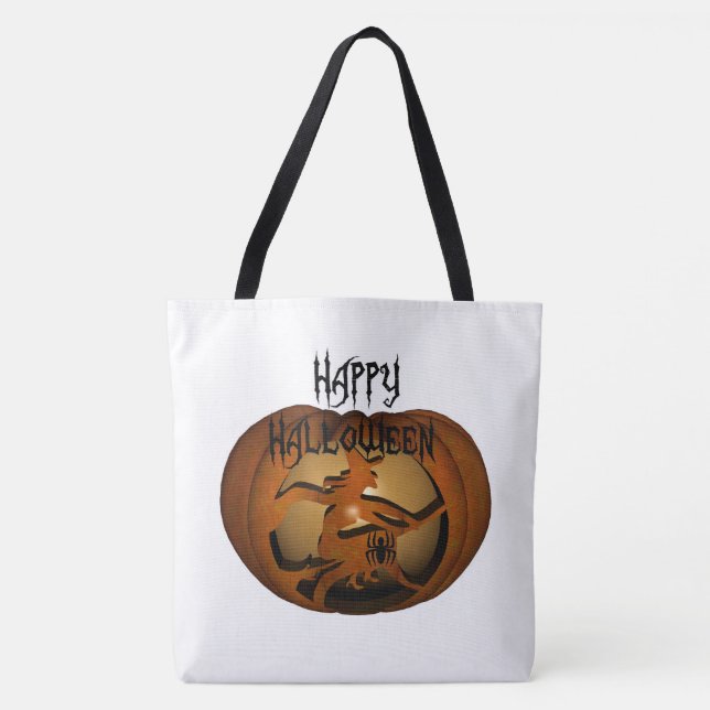 Happy Halloween Hexe und Pumpkin (Vorderseite)