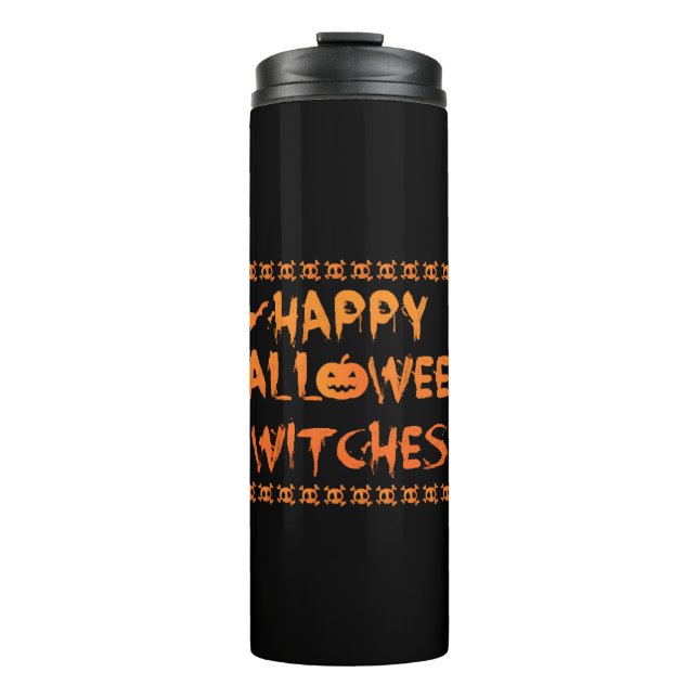 Happy Halloween Hexen Funny Pun Hexe Halloween Thermosbecher (Vorderseite)