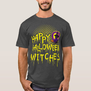 Happy Halloween Hexen Niedliche Katze T-Shirt