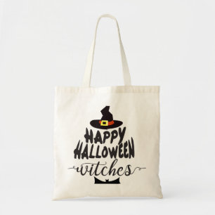 Happy Halloween Hexen Typografie Halloween Tragetasche