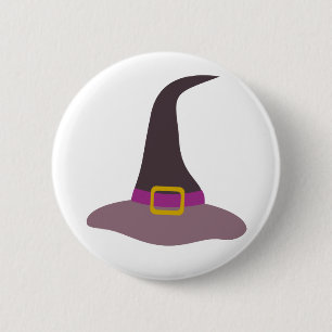 Happy Halloween Hexenhut Button