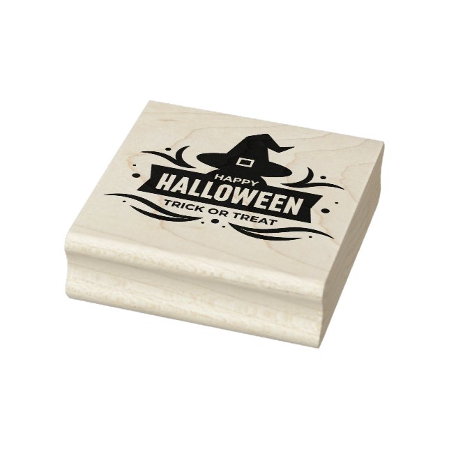 Happy Halloween Hexenhut Gummistempel (Stempel)