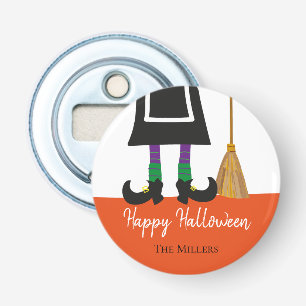 Happy Halloween HexenLegs & Broom Personalisiert Flaschenöffner