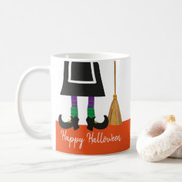 Happy Halloween HexenLegs & Broom Personalisiert Kaffeetasse